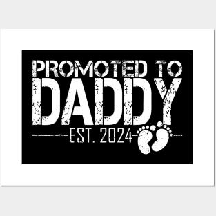 Promoted To Daddy Est 2024 Posters and Art